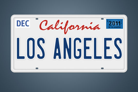 CA Nummernschild Los Angeles