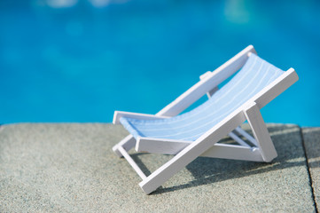 Chair near the swimming pool