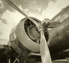 Old engine and propeller