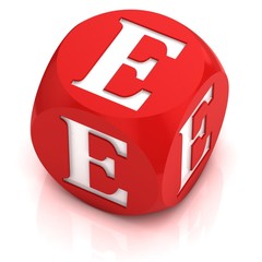 dice font letter E