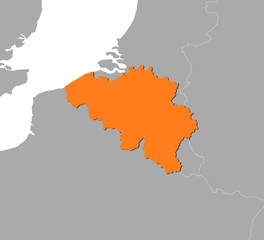 Map of Belgium