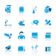 Communication, connection and technology icons