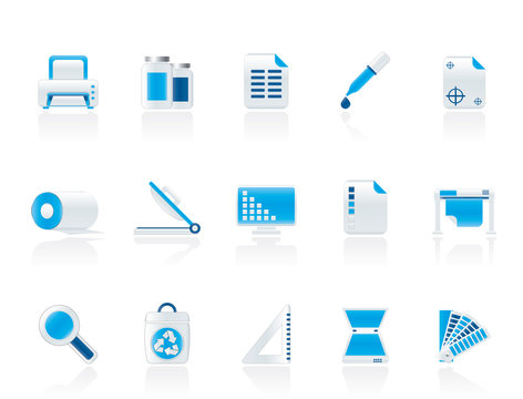 Commercial Print Icons - Vector Icon Set