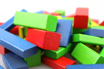 Wooden building blocks