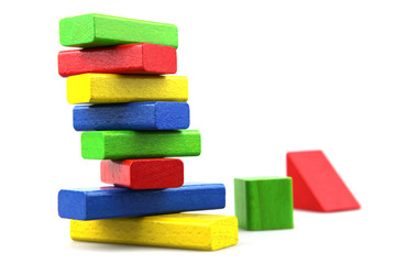 Wooden building blocks