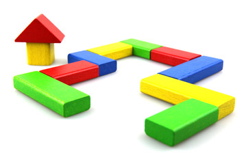 Wooden building blocks