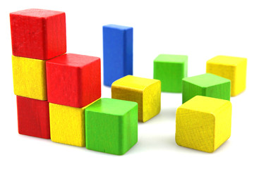 Obraz premium Wooden building blocks