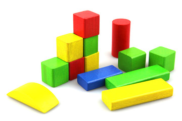 Obraz premium Wooden building blocks