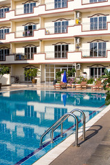 Swimming pool in spa resort . Thailand .