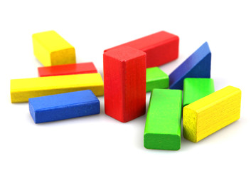 Obraz premium Wooden building blocks