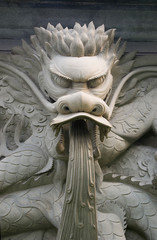 a stone carving dragon
