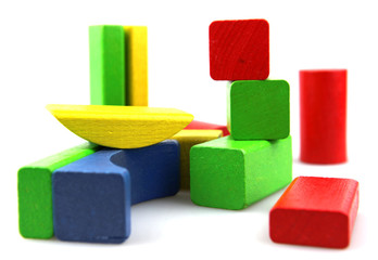 Wooden building blocks