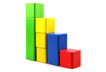 Fototapeta premium Wooden building blocks