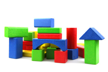 Wooden building blocks