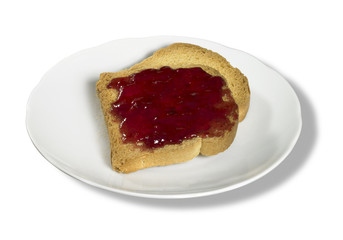 rusk and red jelly