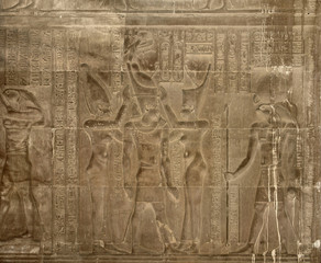 Fototapeta premium ancient relief at the Temple of Kom Ombo