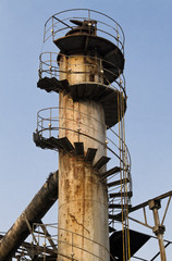 Old Chimney with Blue Sky