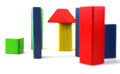 Wooden building blocks