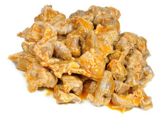 Receta de mollejas de pollo.