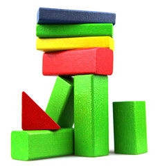 Wooden building blocks