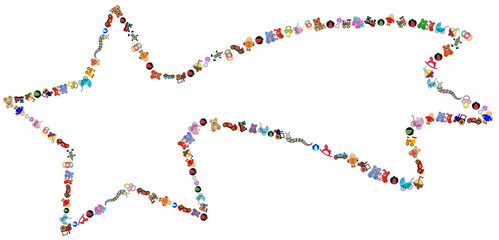 christmas star out of toys