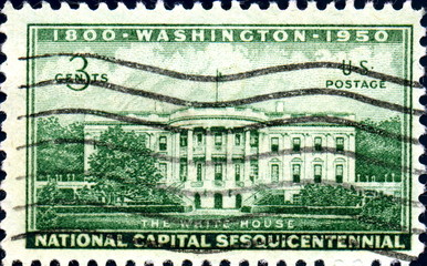 1800. Washington. 1950. US Postage.