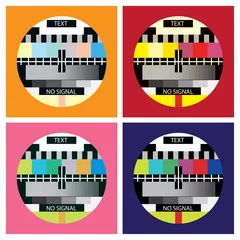 Printed roller blinds Pop Art tv color test in pop art style - illustration