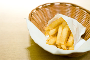 French fries in basket