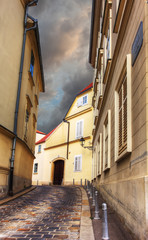 Fototapeta na wymiar ulicy w Zagrzebiu, Chorwacja