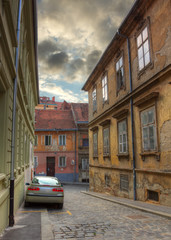 Fototapeta na wymiar ulicy w Zagrzebiu, Chorwacja
