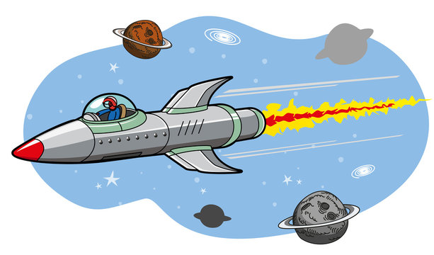 Rocket. Vector Illustration.