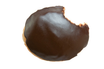 Chocolate Donut with Bite