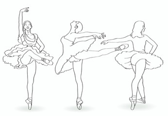 Ballet dancer outline