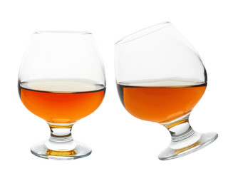 glasses of cognac