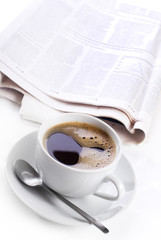 coffee and newspaper