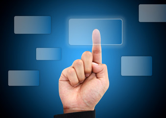 hand press to button