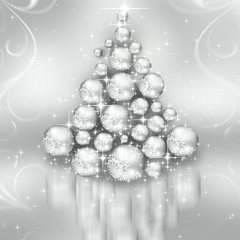 The best Christmas silver tree background