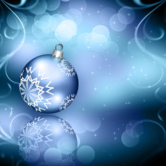 best Christmas blue balls background