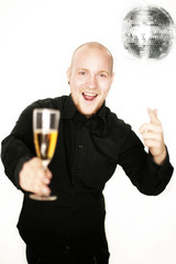 feiernder Mann