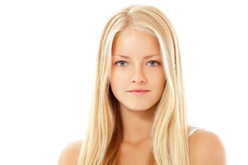 teen girl beautiful cheerful enjoying isolated on white