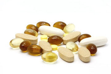 Medicine pill  isolated on white background