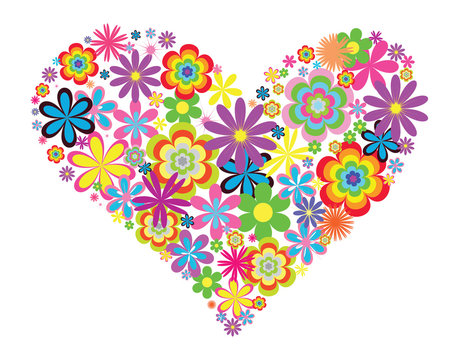 flowers heart illustration