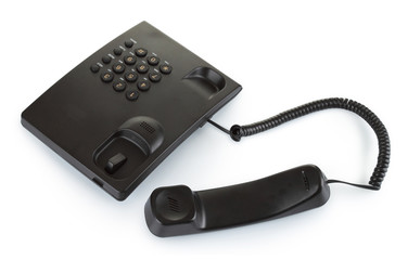 Black modern telephone