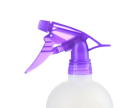 close up of empty spray bottles