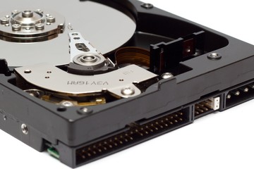 Close Up View of Hard Drive