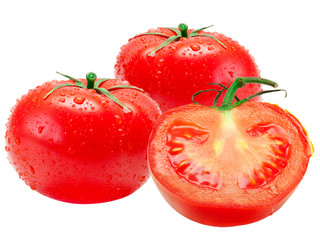 Tomato isolated on white background