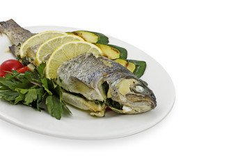 Tasty fish with vegetables