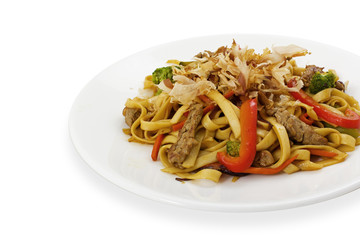 Spaghetti on a plate