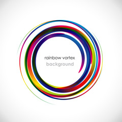 Rainbow Vortex Background   Vector © puckillustrations