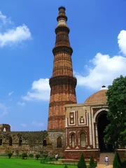 Keuken spatwand met foto New Delhi: Qutub (Qutb) Minar, tallest minaret in India © icon72